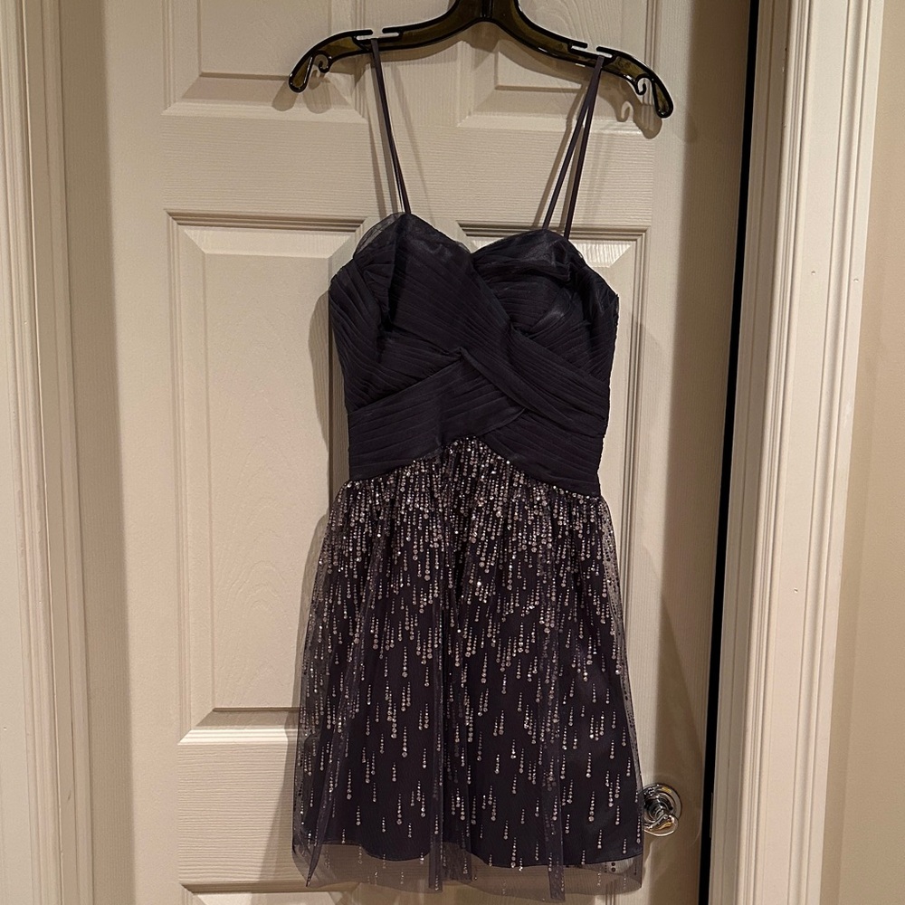 Cache Black Formal Dress with Silver Accents